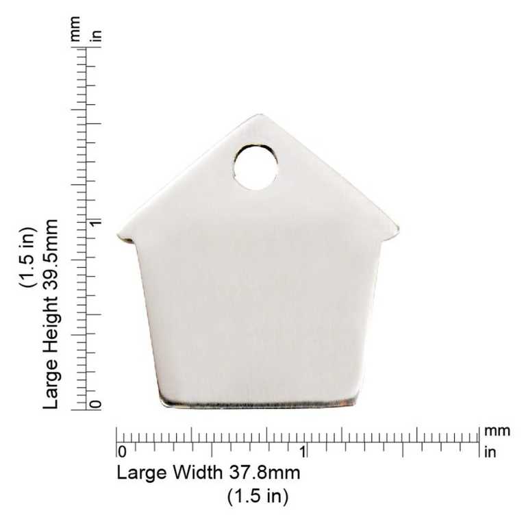 Abmessungen de la médaille Red Dingo acier inoxydable 2DH - Large
