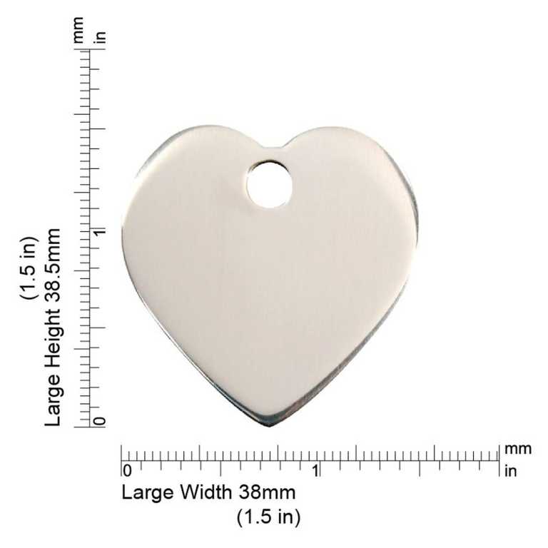 Abmessungen de la médaille Red Dingo acier inoxydable 2HT - Large