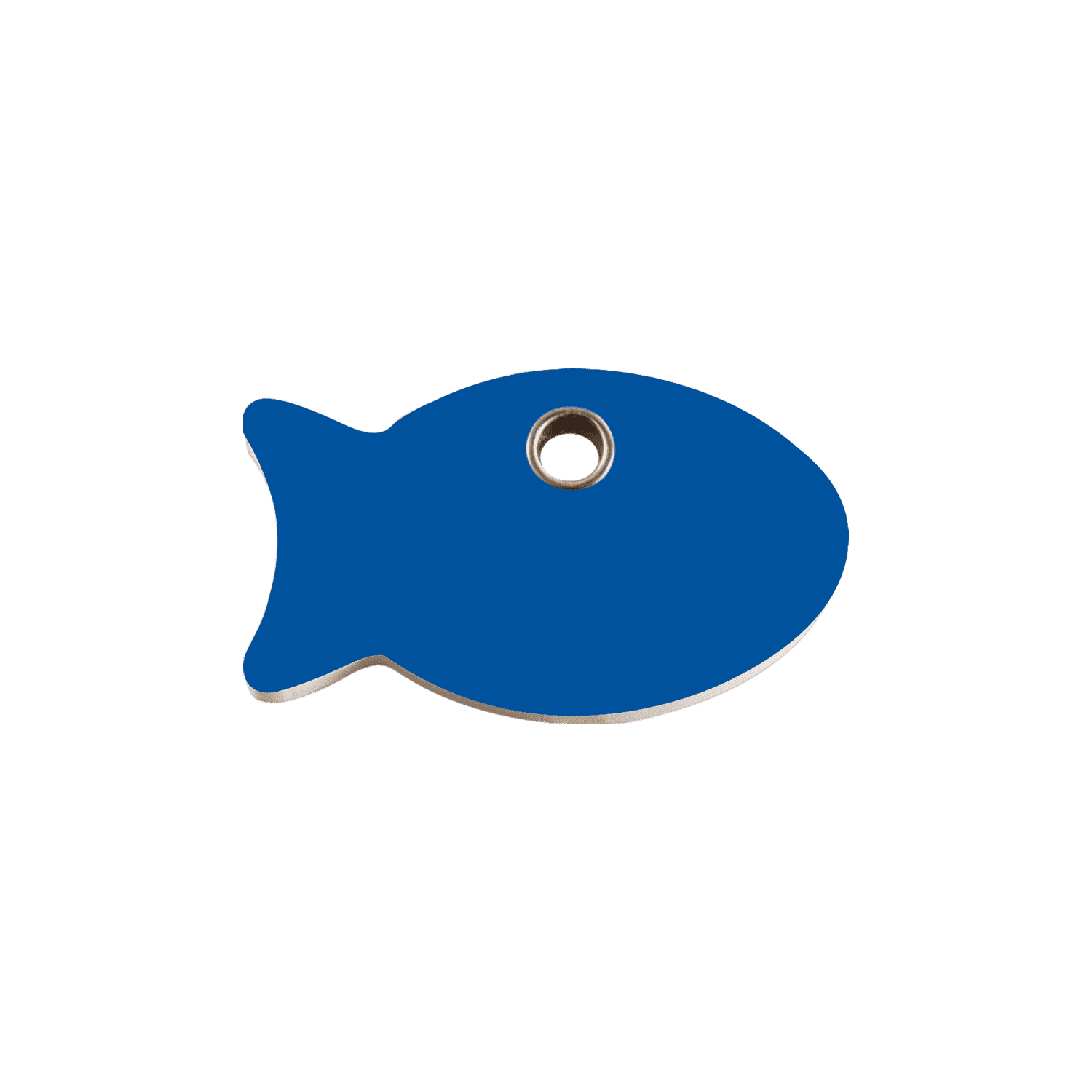 Vue arrière - Médaille personnalisée pour chien/chat Red Dingo Plastique plat Poisson Bleu foncé S - 04-FI-DB-SM
