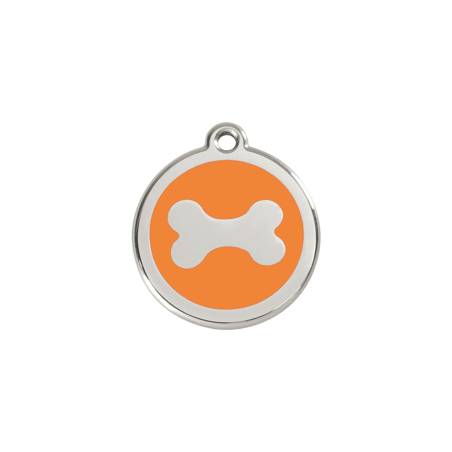 Vue avant - "Médaille personnalisable Red Dingo Os Orange S 20.00mm pour chat ou chien"