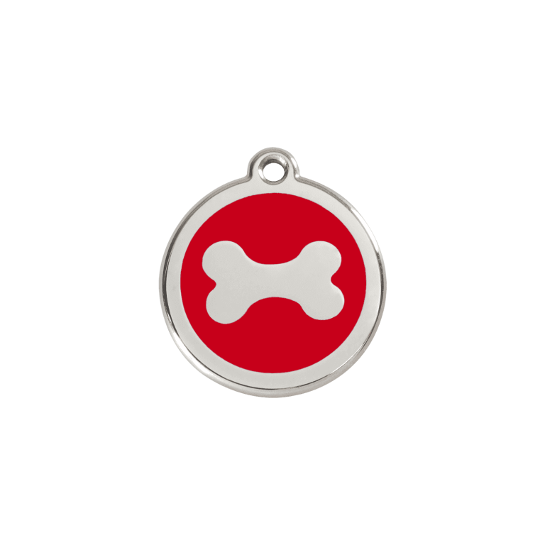 Vue avant - Médaille personnalisée pour chien/chat Red Dingo Os Rouge S 20.00mm - 01-BN-RE-SM