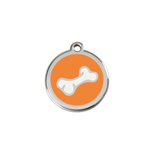 Katzenmarke Comic Knochen Orange S 20mm