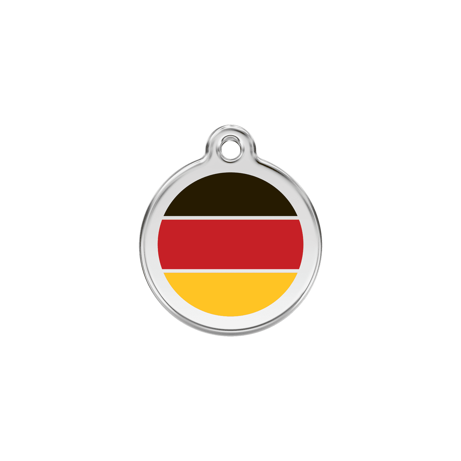 Vue avant - Médaille personnalisée pour chien/chat Red Dingo Émail/Acier inoxydable Drapeau allemand Rouge S 20.00 7G