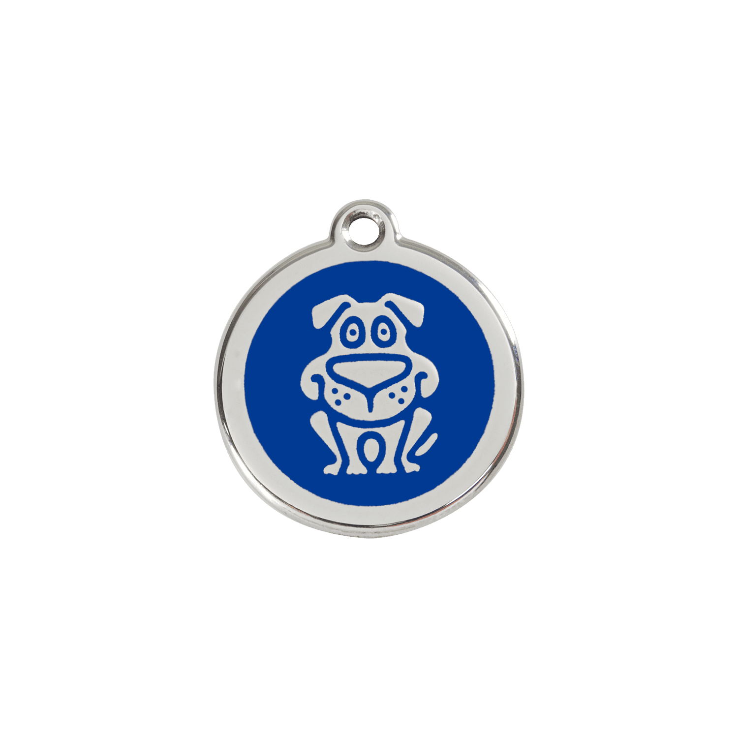 Vue avant - Médaille personnalisée pour chien/chat Red Dingo Émail/Acier inoxydable Bleu foncé - Größe S
