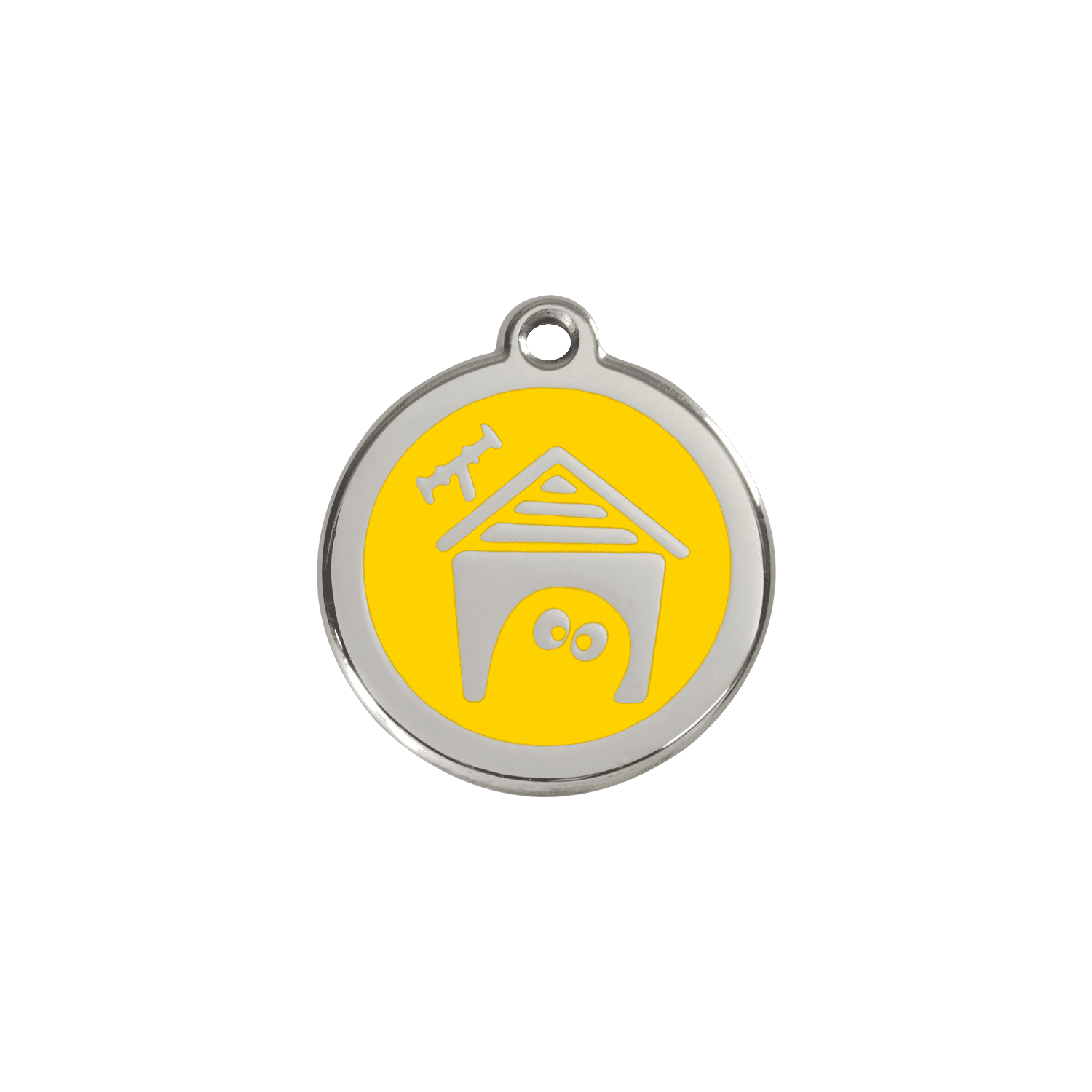 Vue avant - Médaille personnalisée pour chien/chat Red Dingo Émail/Acier Jaune S 20.00mm