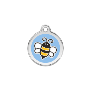 Katzenmarke Hummel Hellblau Größe S aus Emaille und Edelstahl