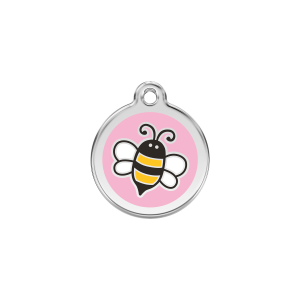 Katzenmarke Hummel Rosa S aus Emaille und Edelstahl