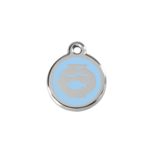 Katzenmarke Fischglas Hellblau S – Emaille & Edelstahl