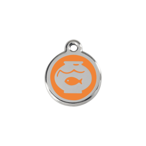 Katzenmarke Fischglas Orange S – Emaille & Edelstahl