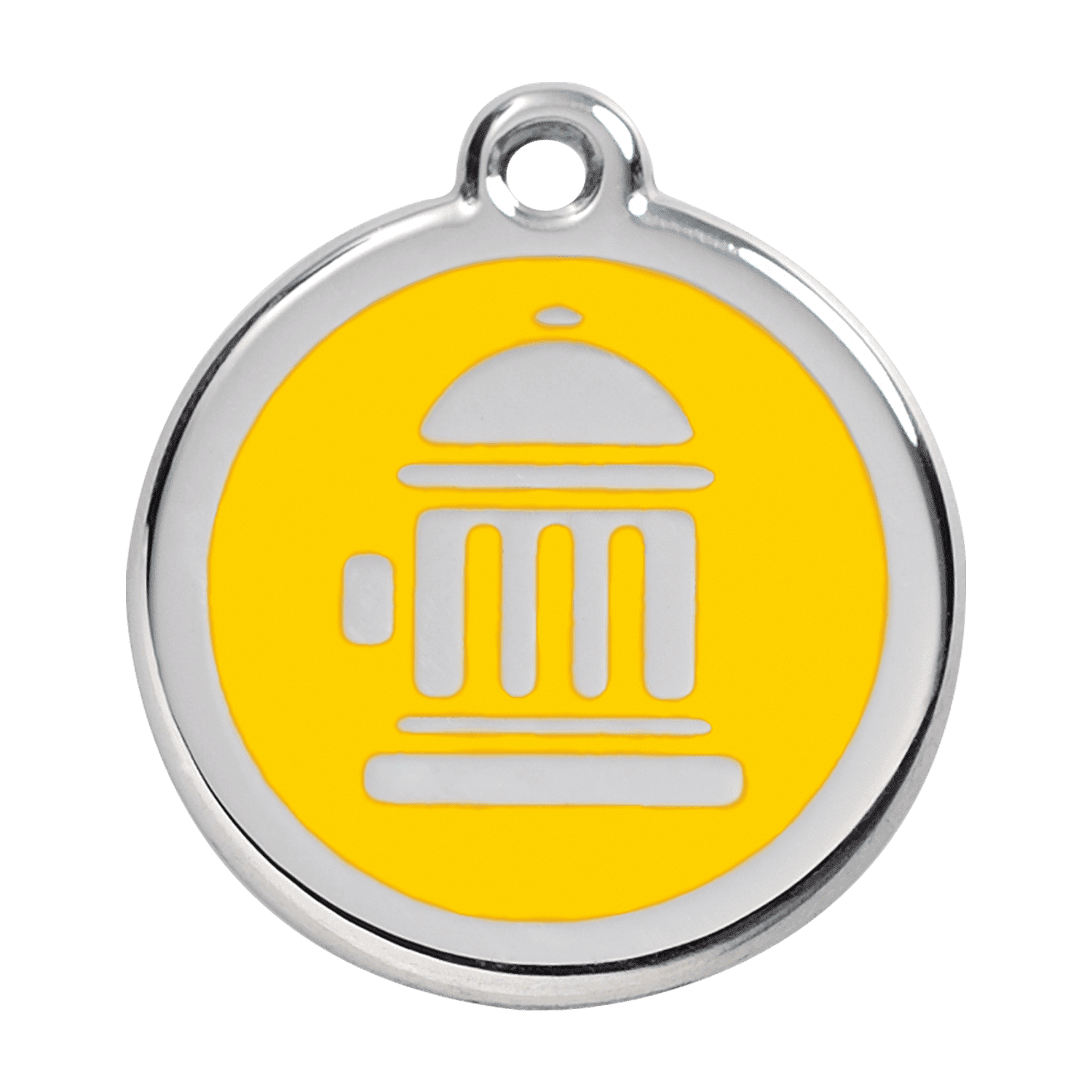 Vue avant - Médaille personnalisée pour chien Red Dingo Bouche d'incendie Jaune - Größe L