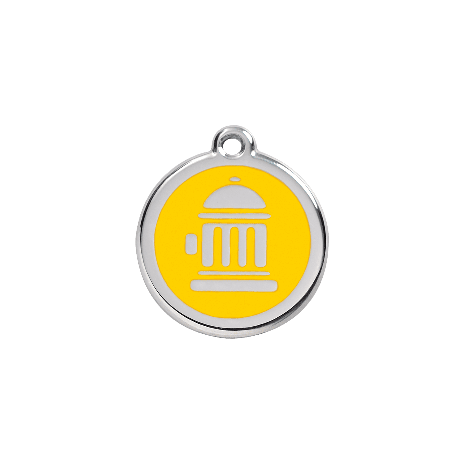 Vue avant - Médaille personnalisée pour chat ou chien - Red Dingo 01-FH-YE-SM Jaune - Größe S