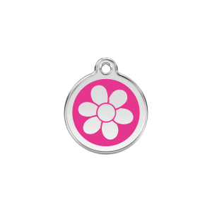 Katzenmarke Blume Rosa Emaille Klein 20 mm
