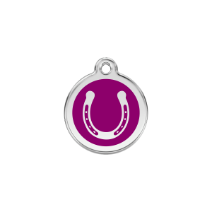 Katzenmarke Hufeisen Violett Größe S 20 mm