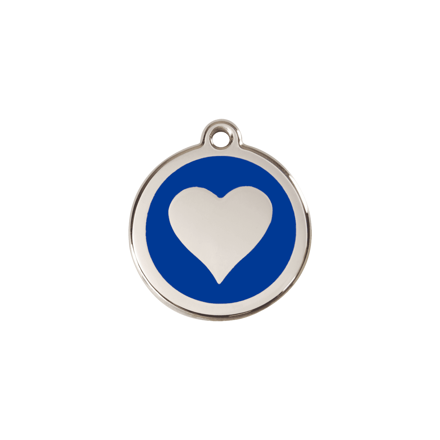 Vue avant - Médaille personnalisée pour chien/chat Red Dingo Émail/Acier inoxydable Bleu foncé - Größe S