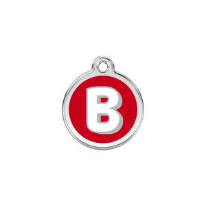 Katzenmarke Buchstabe B in Rot, Größe S