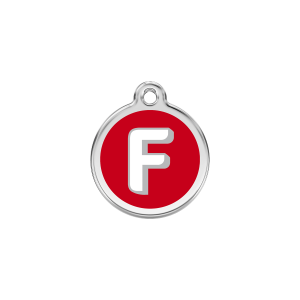 Katzenmarke Buchstabe F Rot Größe S