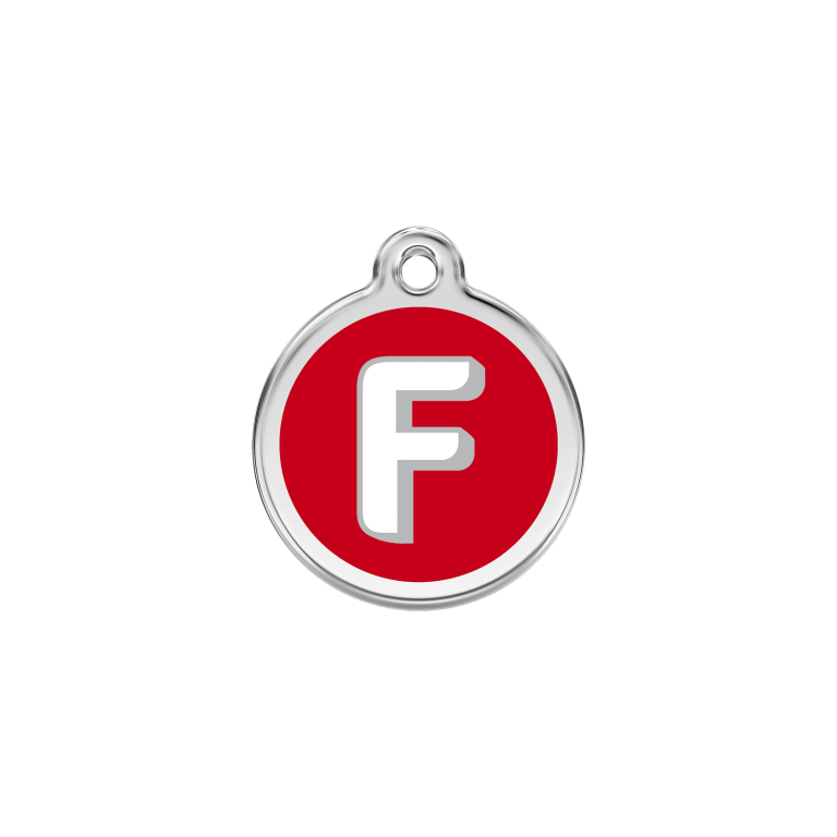 Vue avant - Médaille personnalisée pour chien/chat Red Dingo Émail/Acier inoxydable F Rouge S 20.00 - 01-JF-RE-SM