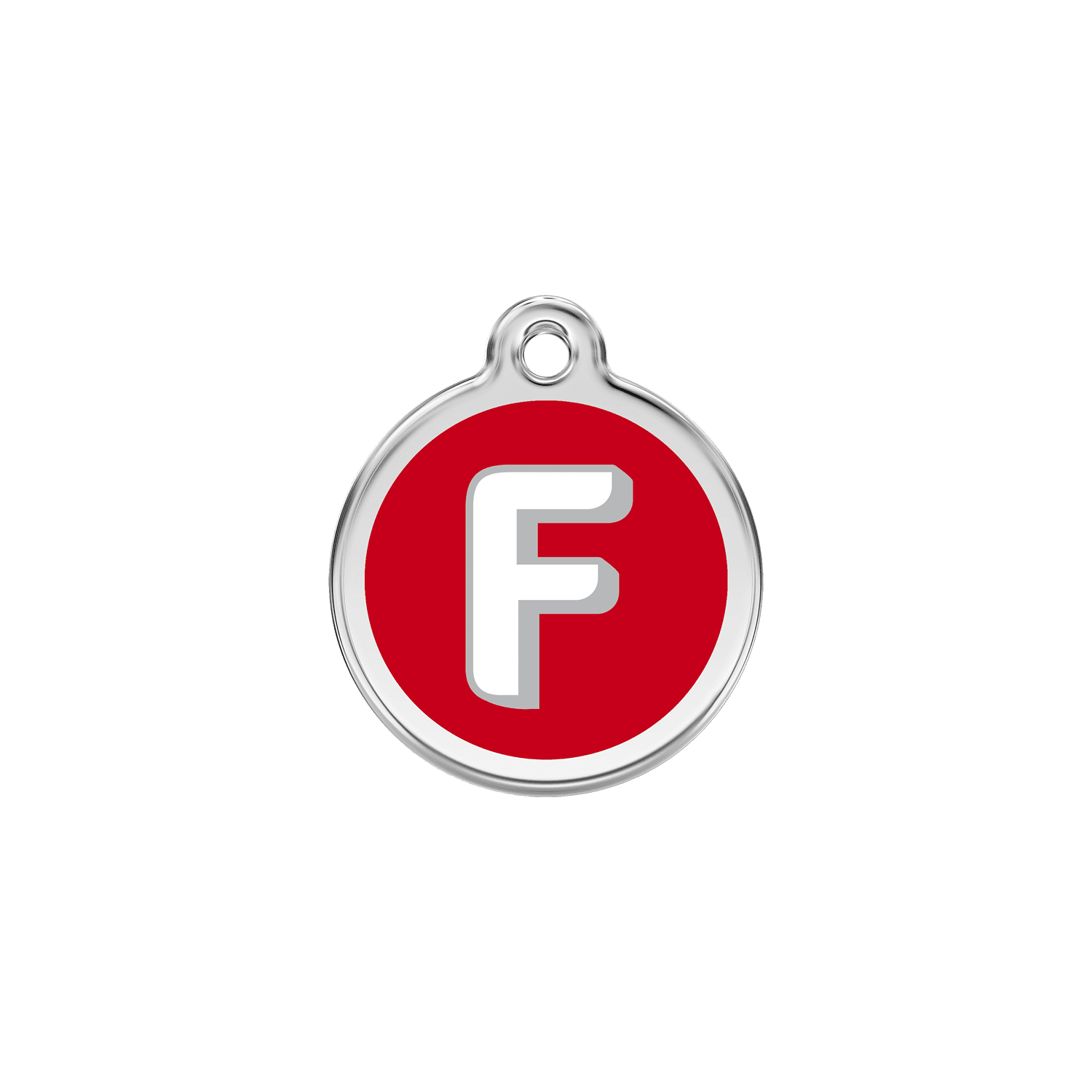 Vue avant - Médaille personnalisée pour chien/chat Red Dingo Émail/Acier inoxydable F Rouge S 20.00 - 01-JF-RE-SM
