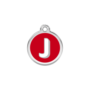 Katzenmarke Buchstabe J Rot Größe S