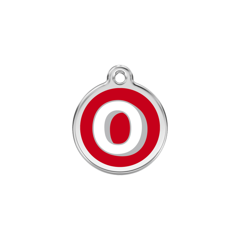 Vue avant - Médaille personnalisée pour chien/chat Red Dingo Émail/Acier inoxydable O Rouge S 20.00 7G - Kostenlose Lieferung