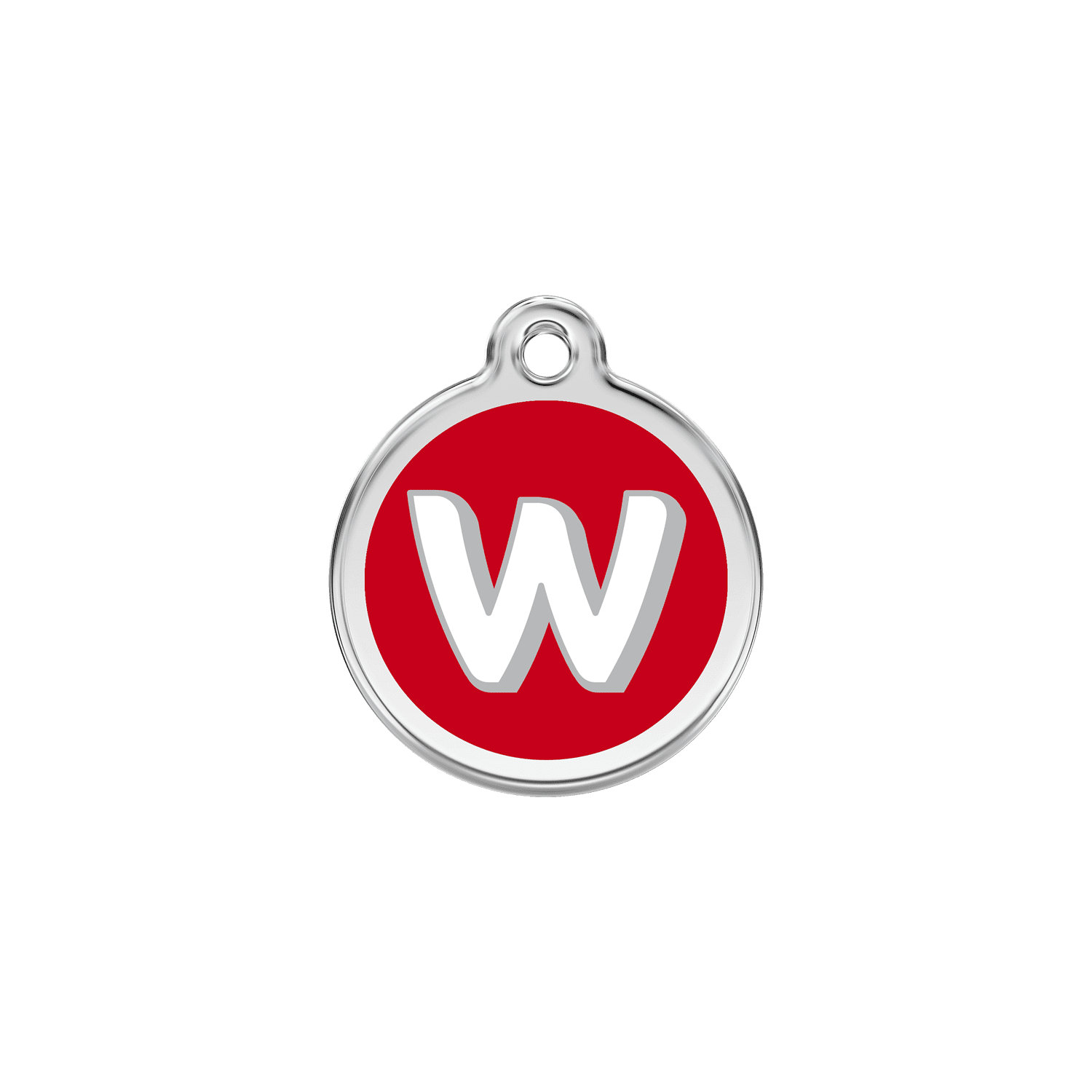 Vue avant - Médaille personnalisée pour chien/chat Red Dingo Émail et acier inoxydable W Rouge S 20.00 7G