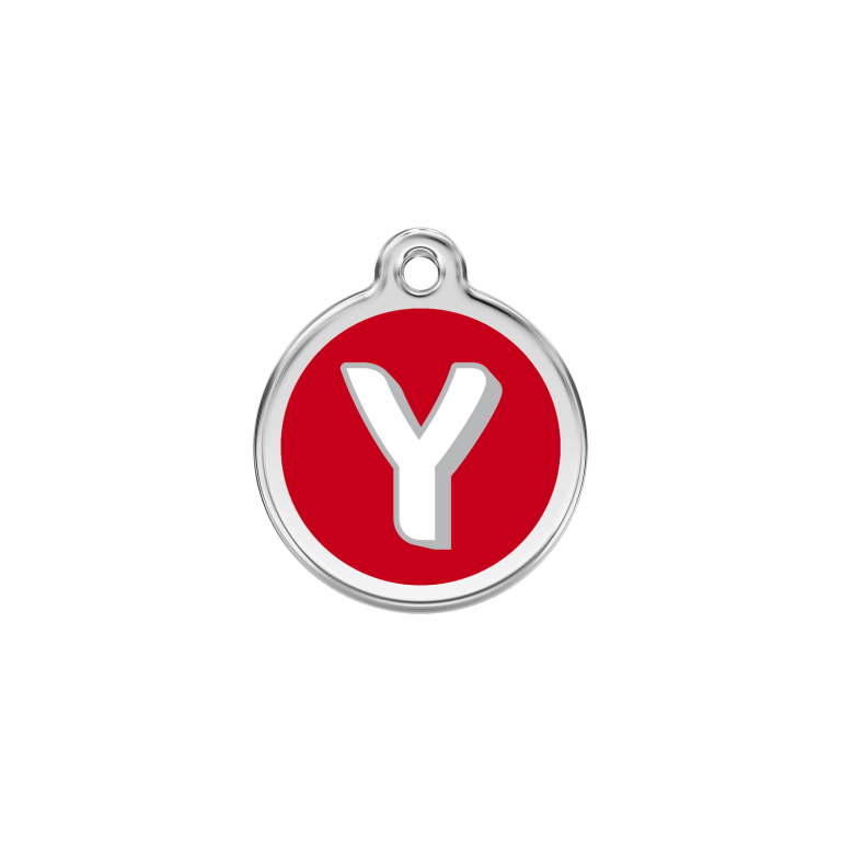 Vue avant - Médaille personnalisée pour chien/chat Red Dingo Émail/Acier inoxydable Y Rouge S 20.00 7G