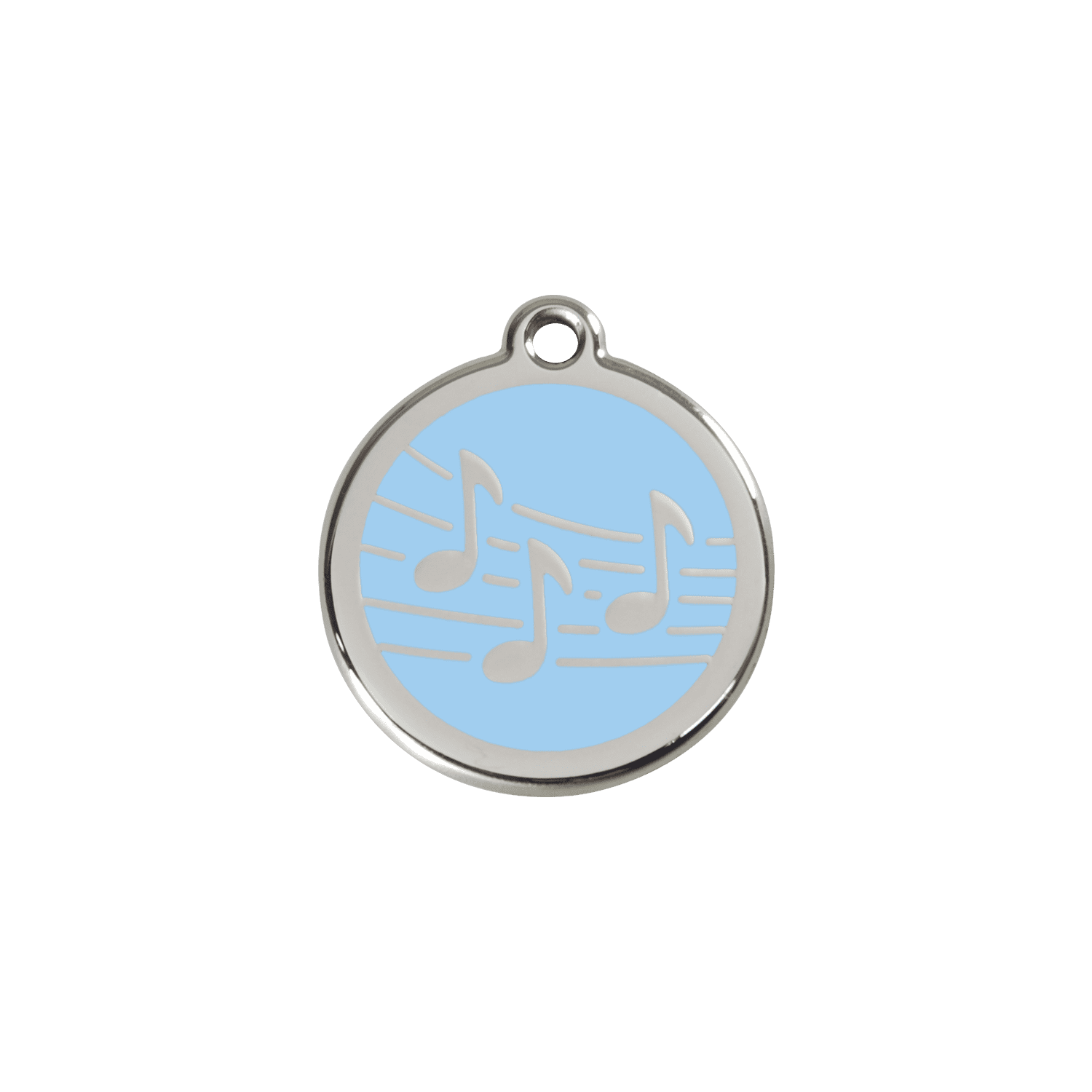 Vue avant - Médaille personnalisée pour chien/chat Red Dingo Émail/Acier inoxydable Musique Bleu clair S 20.00 7G