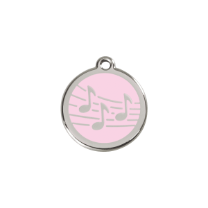 Katzenmarke Musik Rosé S aus Emaille und Edelstahl