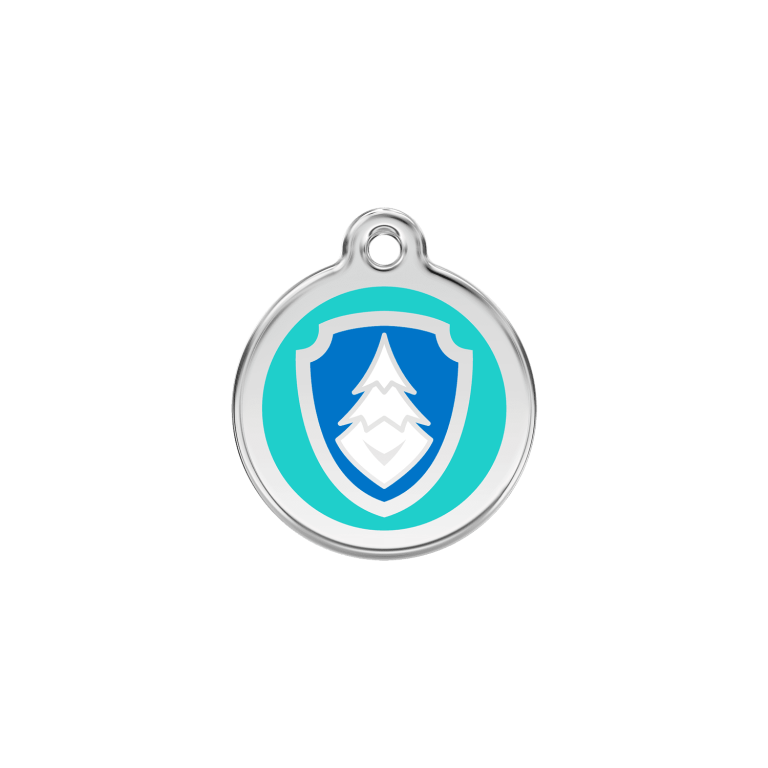 Vue avant - Médaille personnalisée pour chat Red Dingo Émail/Acier inoxydable Nickelodeon Everest Aqua S 20.00 7G