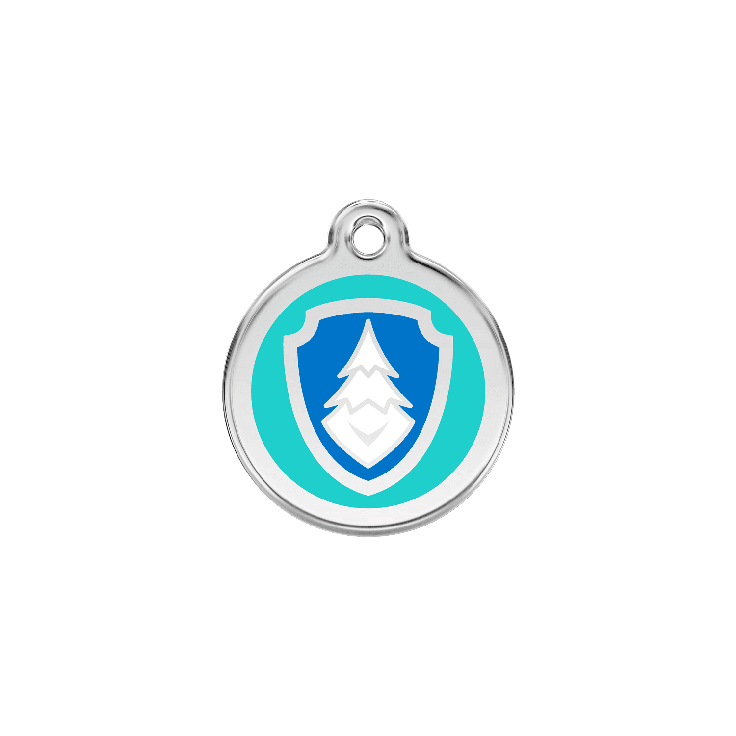 Vue avant - Médaille personnalisée pour chat Red Dingo Émail/Acier inoxydable Nickelodeon Everest Aqua S 20.00 7G