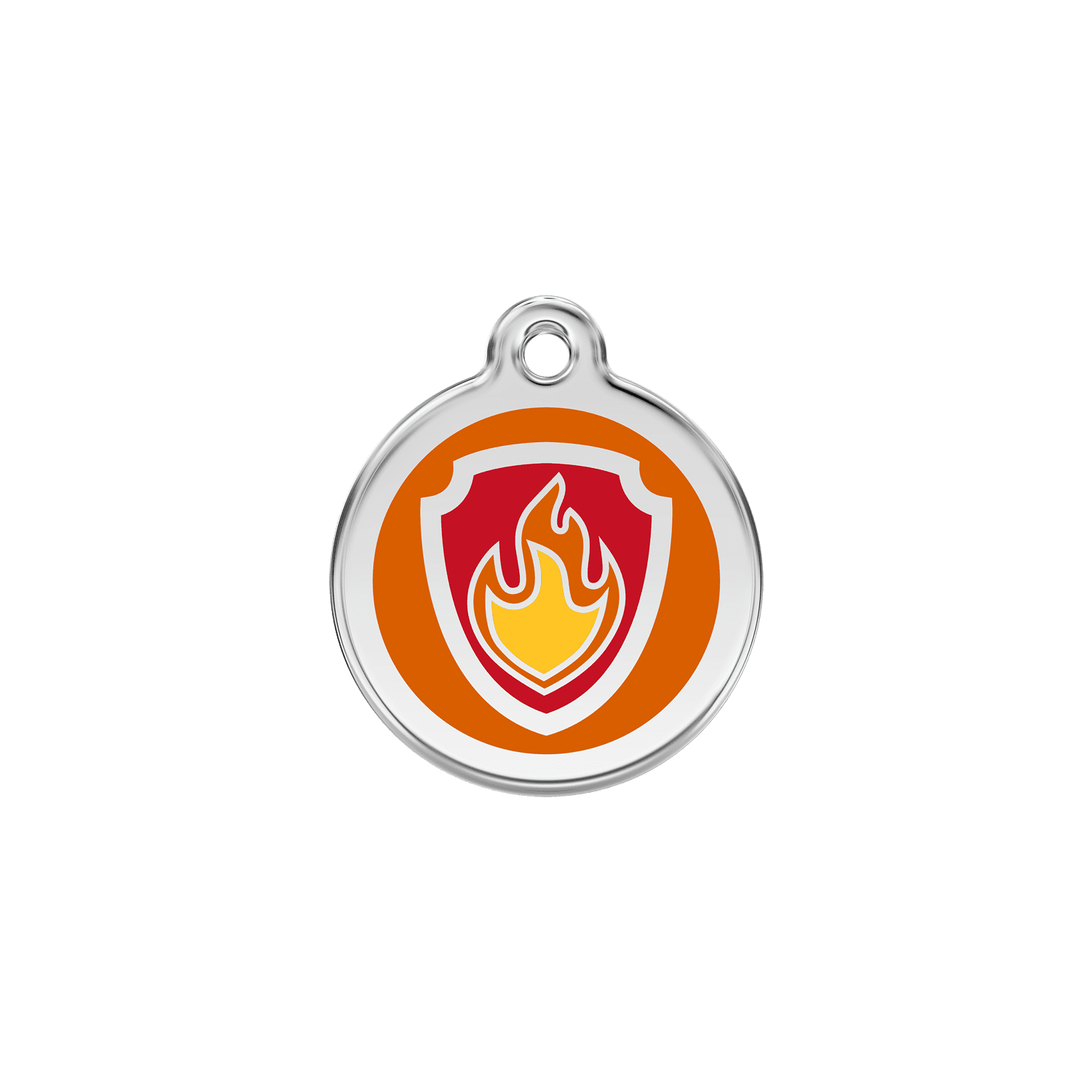 Vue avant - Médaille personnalisée pour chien/chat Red Dingo Émail/acier inoxydable Marshall Orange S 20.00 7G