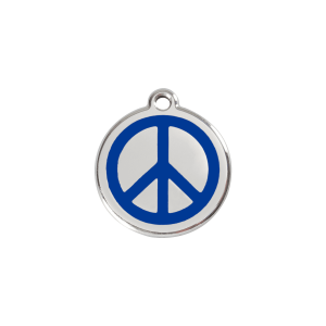 Hundemarke Paix S dunkelblaues Emaille