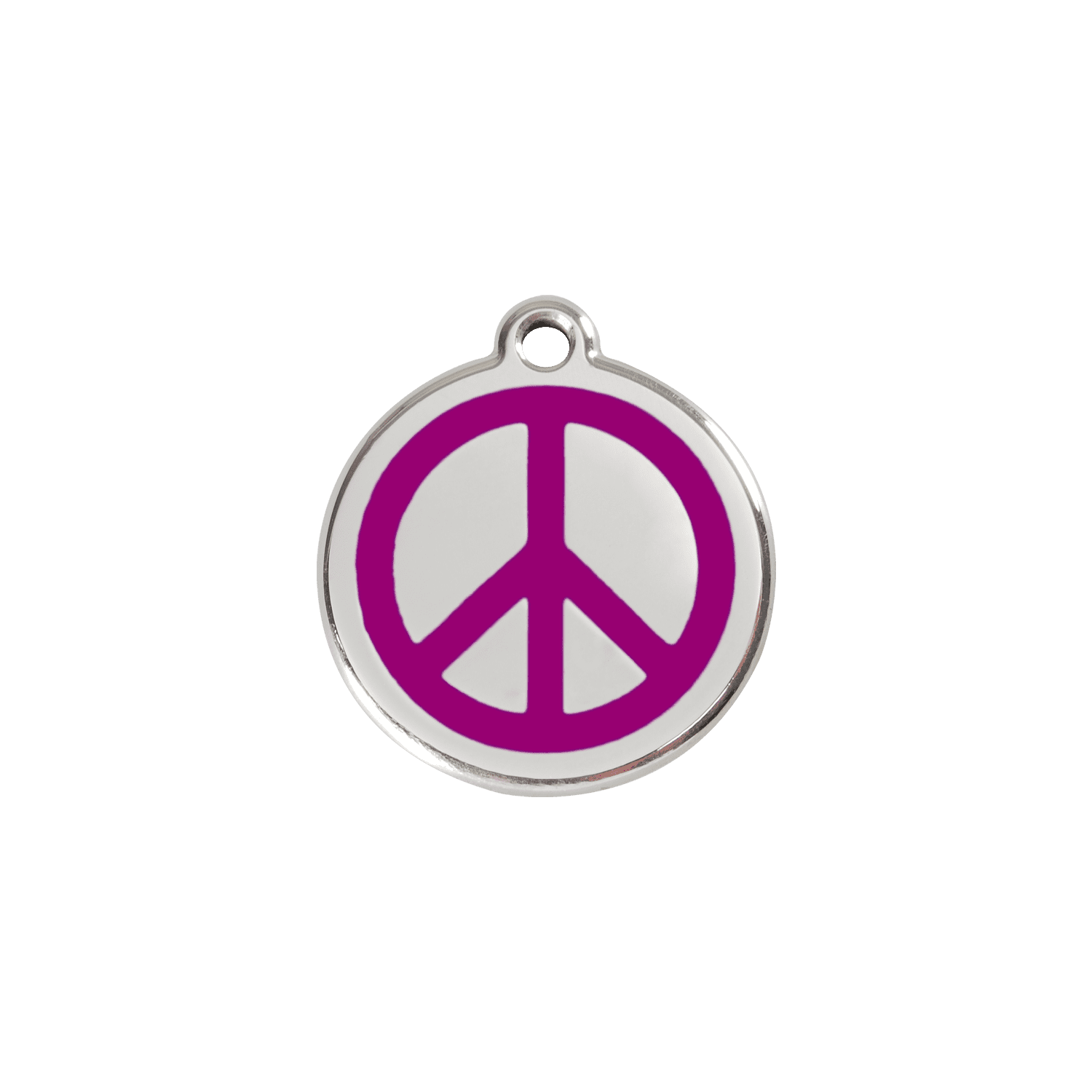 Vue avant - Médaille personnalisable pour chien/chat Red Dingo Émail/Acier inoxydable Violet - Größe S - Paix