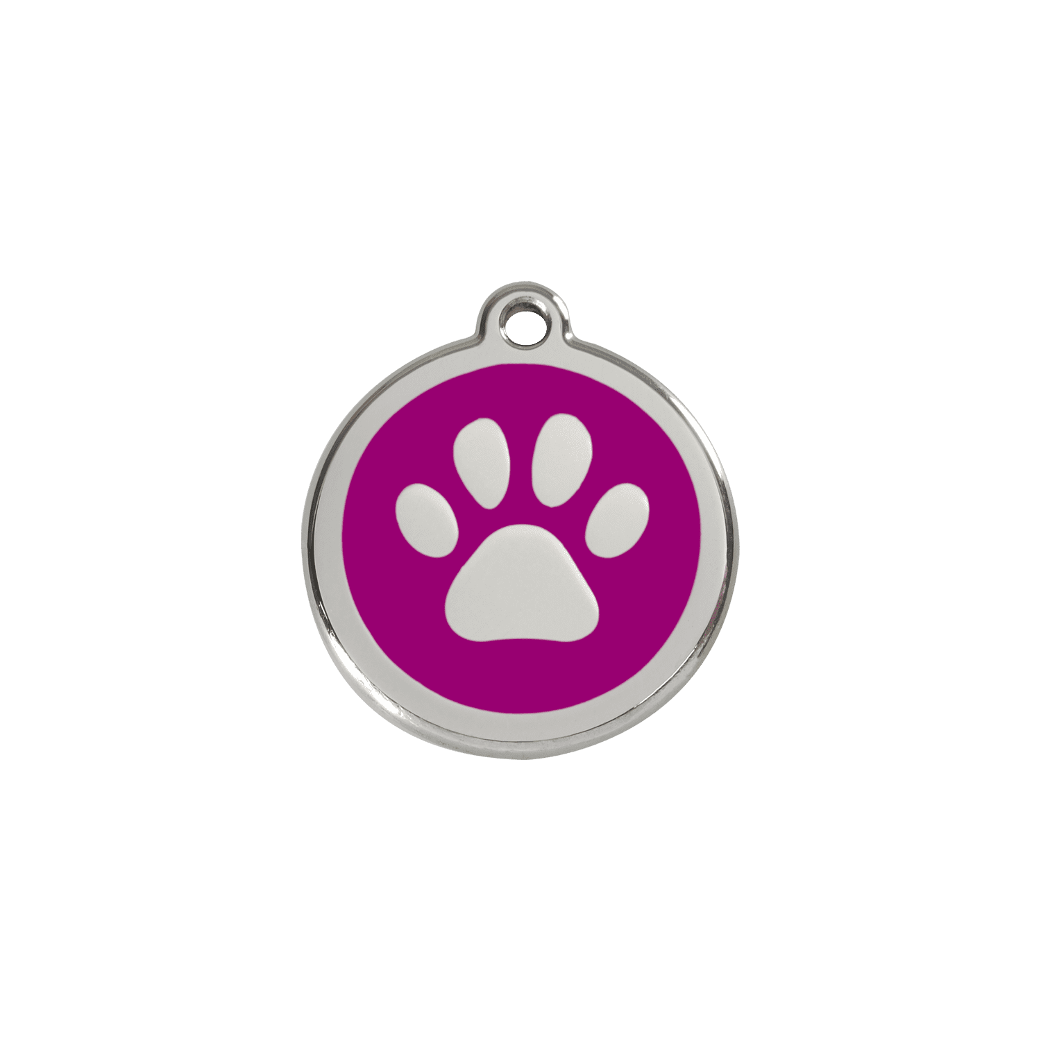 Vue avant - Médaille personnalisable pour chien/chat Red Dingo Émail/Acier inoxydable Violet S 20.00mm
