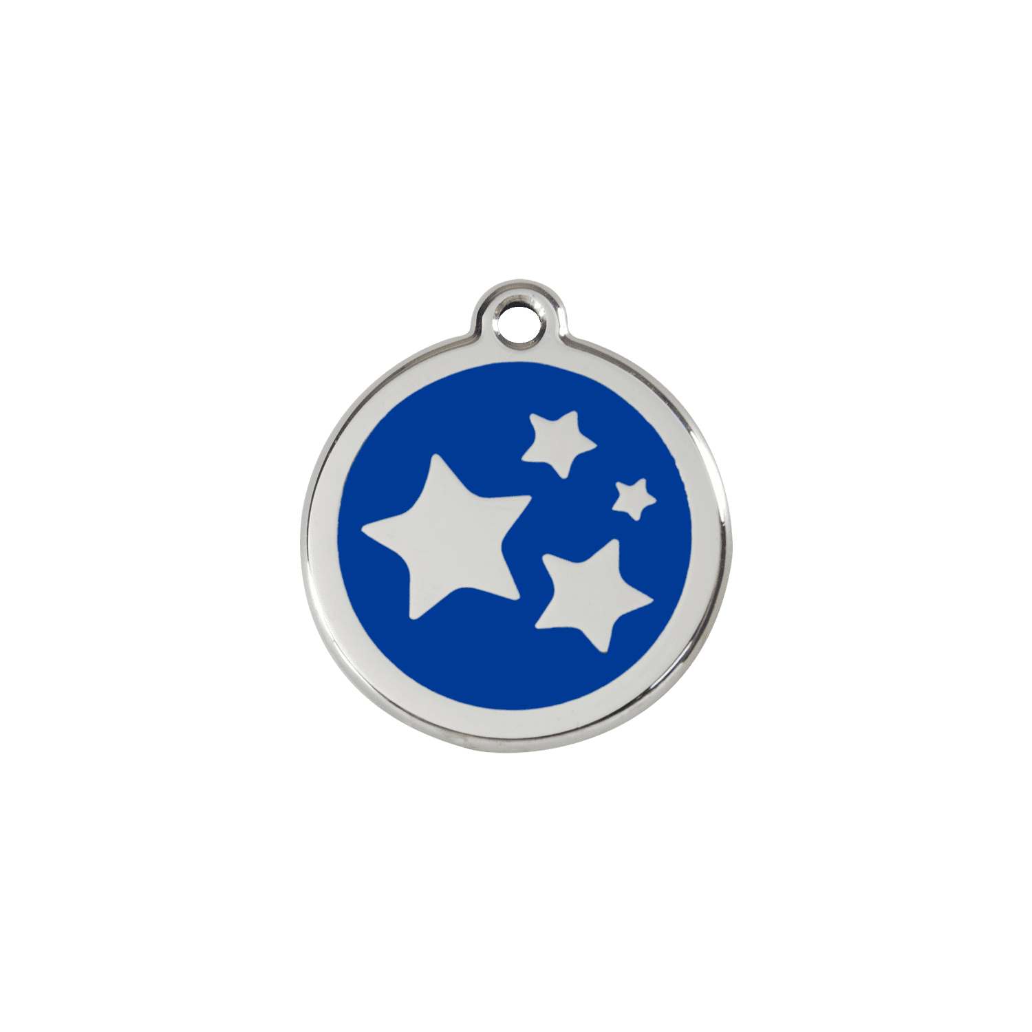 Vue avant - Médaille personnalisée pour chien/chat Red Dingo Émail/Acier inoxydable Bleu foncé - Größe S
