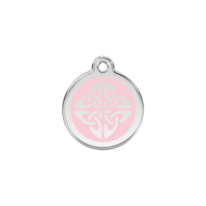 Katzenmarke S Tribal Pfeile Rosa Emaille & Edelstahl