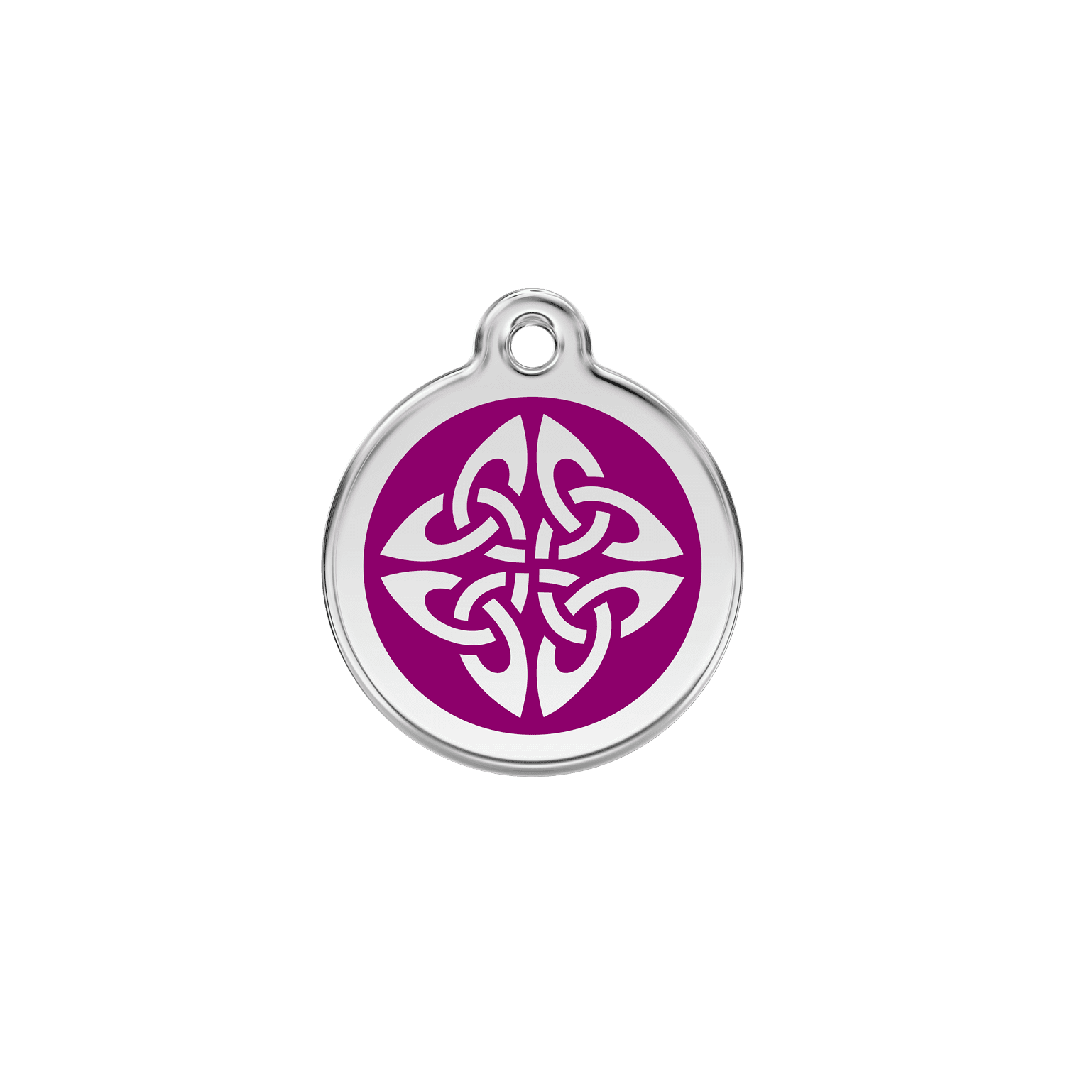Vue avant - Médaille personnalisée pour chien/chat Red Dingo Émail et acier inoxydable Flèches tribales Violet S 20.00 7G
