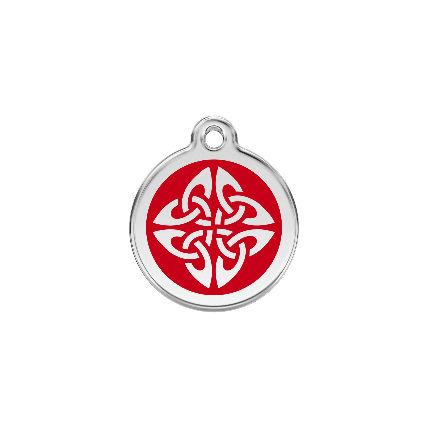Vue avant - Médaille personnalisée pour chien/chat Red Dingo Émail/Acier inoxydable Flèches tribales Rouge S 20.00 7G - Kostenlose Lieferung