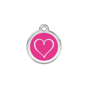 Katzenmarke Herz Tribal Rosa S 20 mm