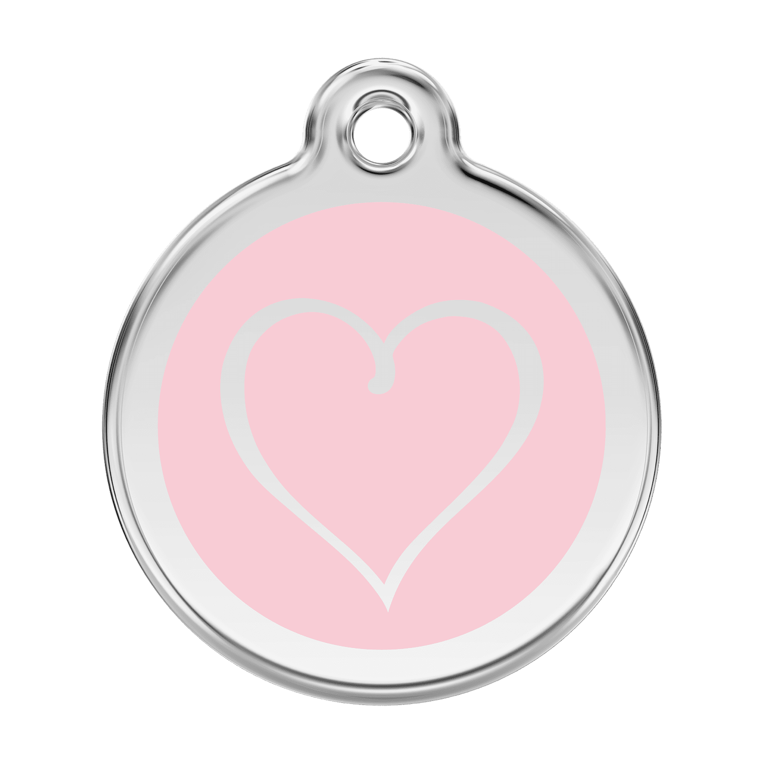 Vue avant - Médaille personnalisable Red Dingo Coeur Tribal Rose - Größe L