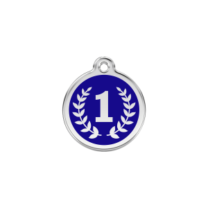 Katzenmarke Gewinner Dunkelblau S aus Emaille und Edelstahl