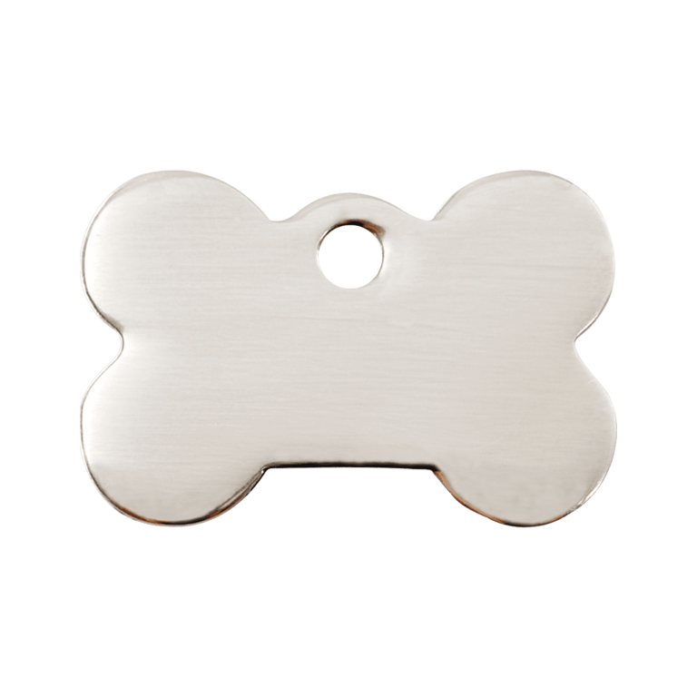 Vue avant - Médaille personnalisée pour chien Red Dingo Os en acier inoxydable - Größe M - Réf : 02-BN-ZZ-ME