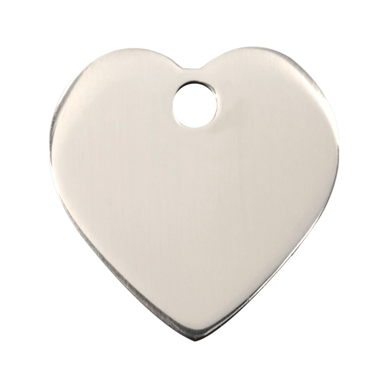 Vue avant - Médaille personnalisable Red Dingo cœur acier inoxydable - Größe L