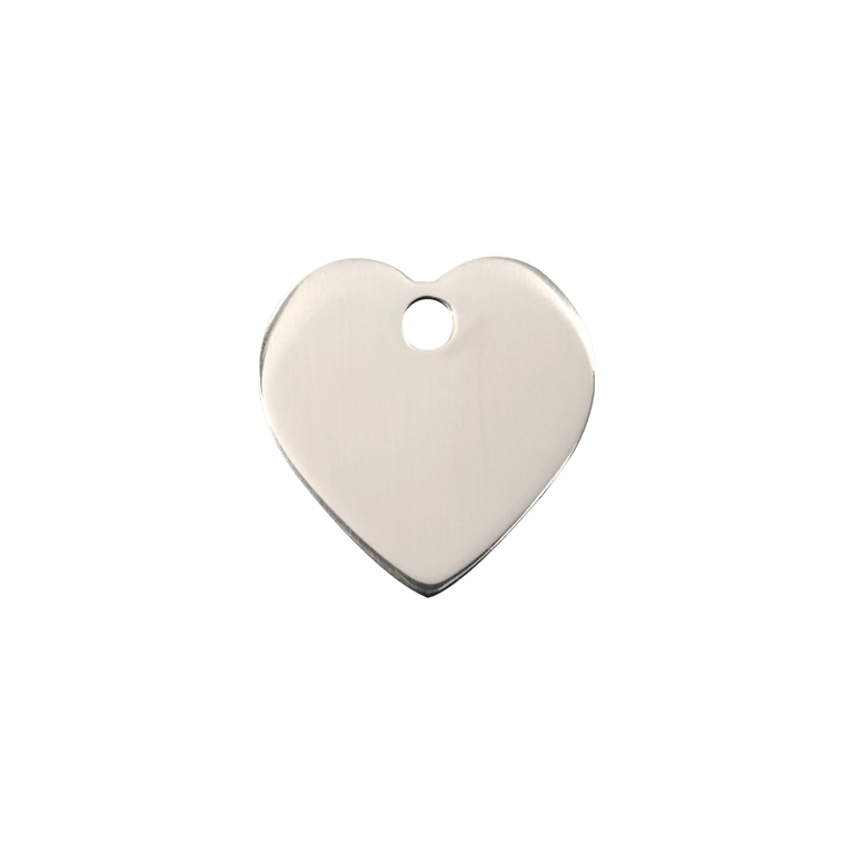 Vue avant - Médaille personnalisable Red Dingo cœur acier inoxydable - Größe S - 02-HT-ZZ-SM