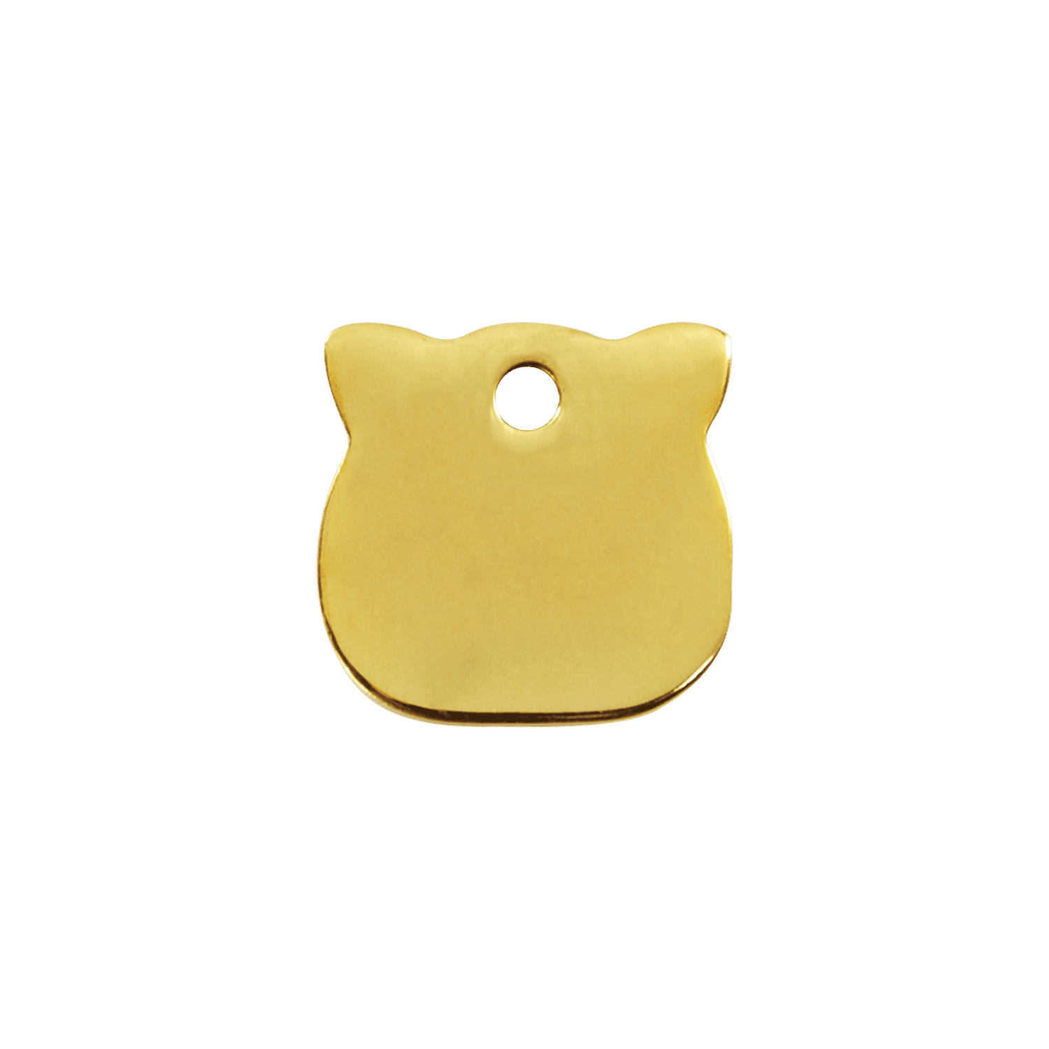 Vue avant - Médaille personnalisable pour chat Red Dingo Laiton plat tête de chat - Größe S - 03-CH-ZZ-SM