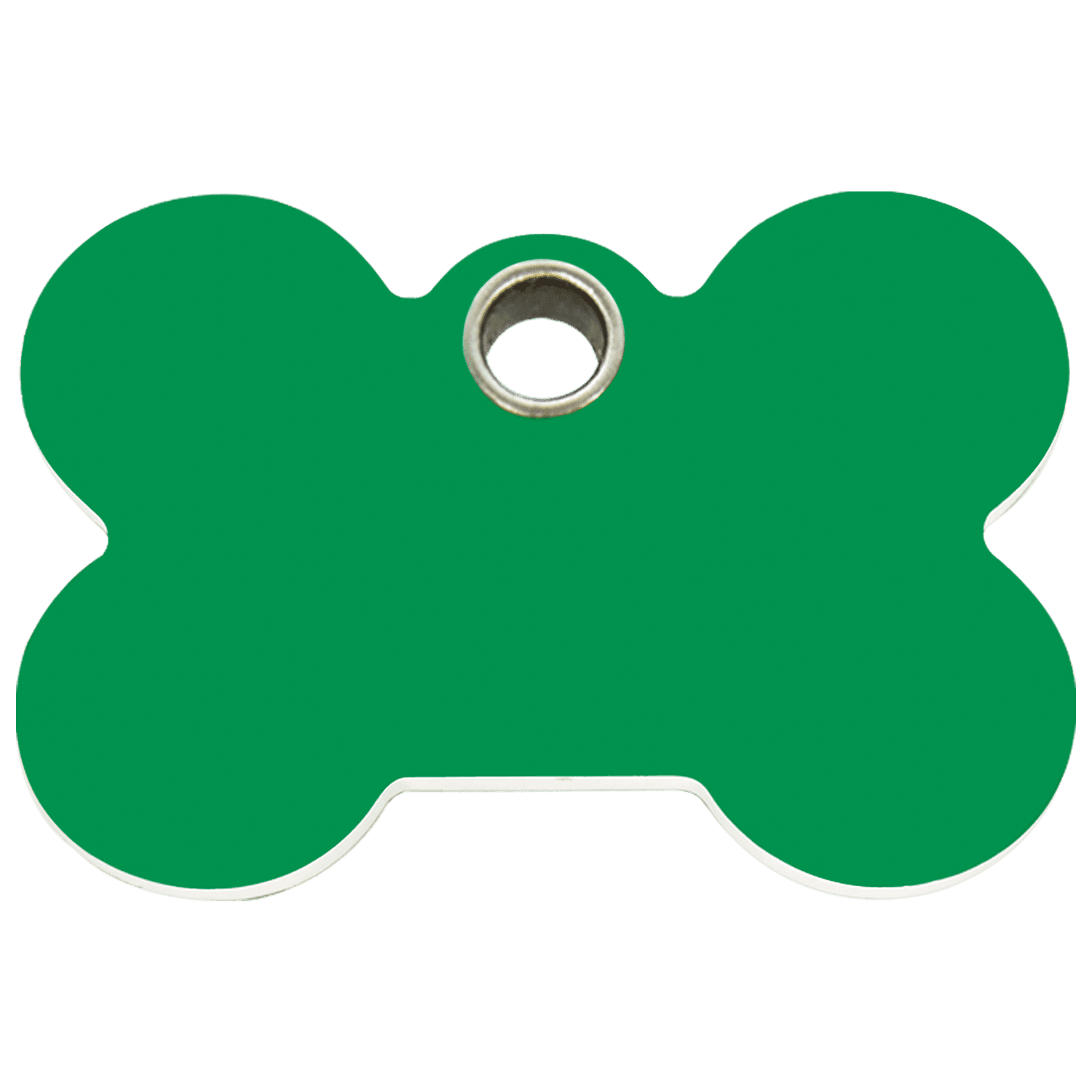 Vue avant - Médaille personnalisable pour chien Red Dingo Os Vert Größe L - 04-BN-GR-LG