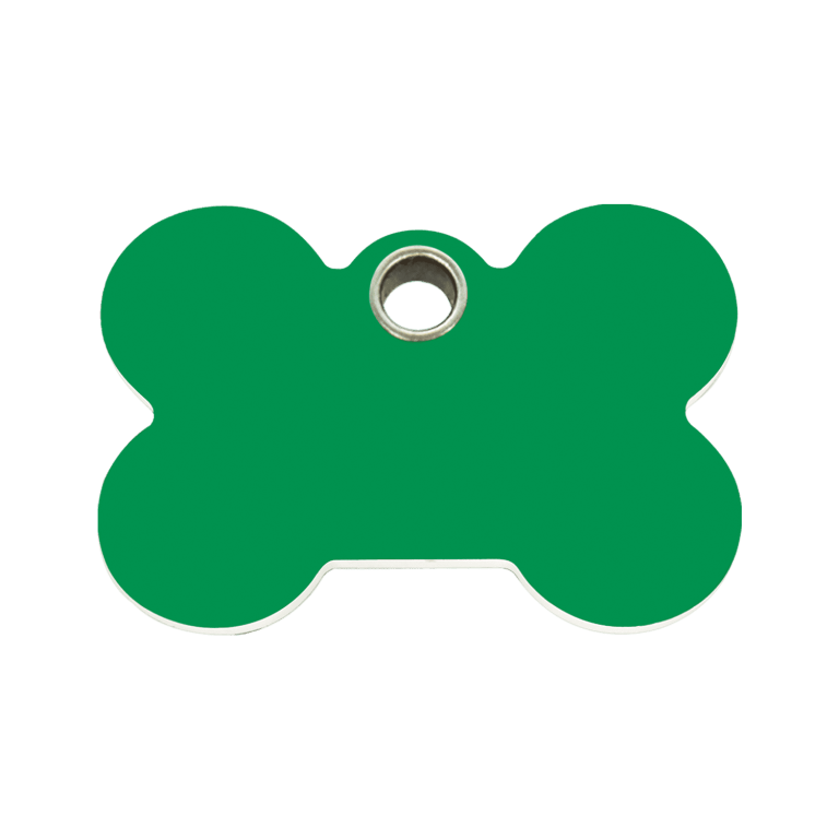 Vue avant - Médaille personnalisable Red Dingo Os vert Größe M pour chien - Réf : 04-BN-GR-ME