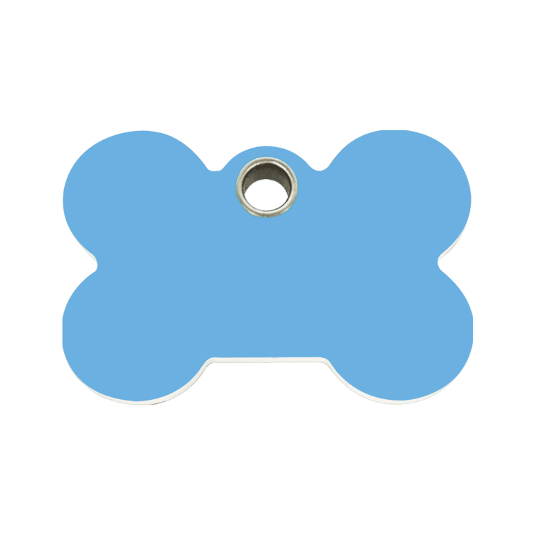 Vue avant - Médaille personnalisée pour chien Red Dingo Os Bleu clair Größe M