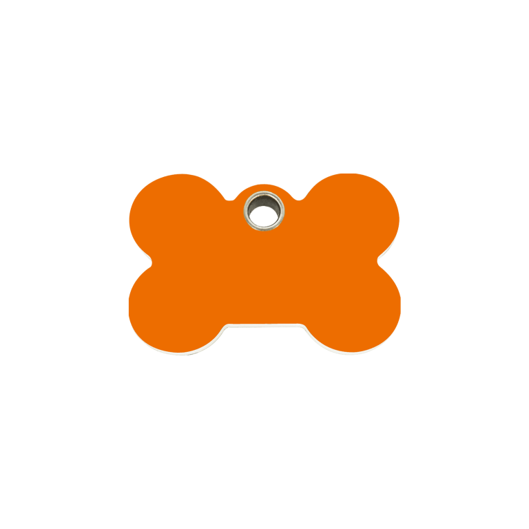 Vue avant - Médaille personnalisée pour chien/chat Red Dingo Os Orange S - Gravure incluse