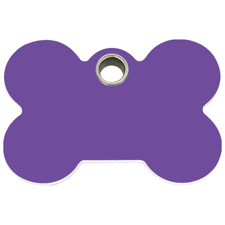 Vue avant - Médaille personnalisée pour chien Red Dingo Os Violet Größe L - 04-BN-PU-LG